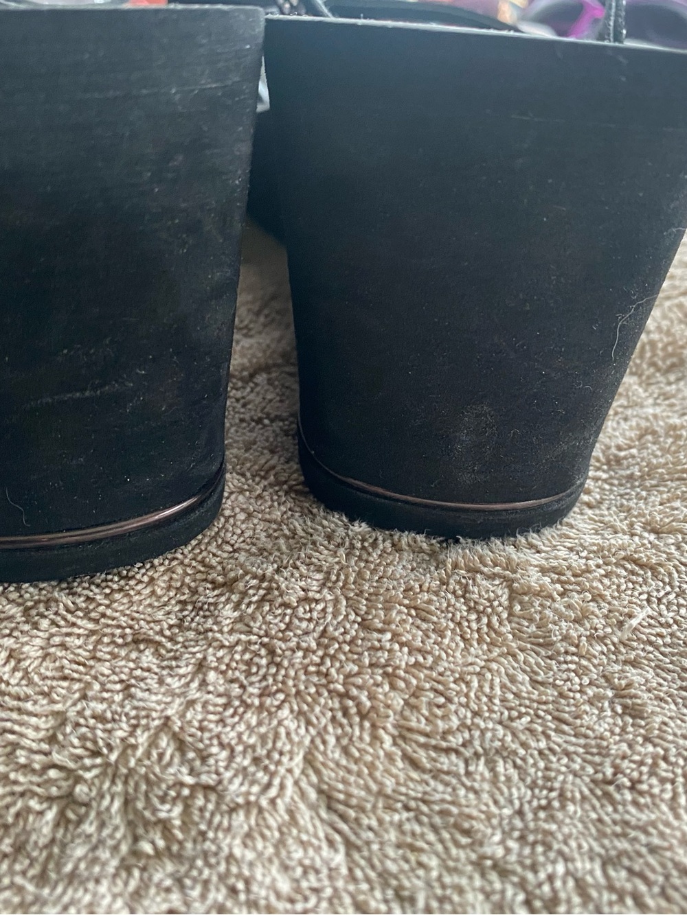 G by GUESS Selya Black Rhinestone Platform Wedge Sandals Flip Flops 9 - Picture 4 of 6